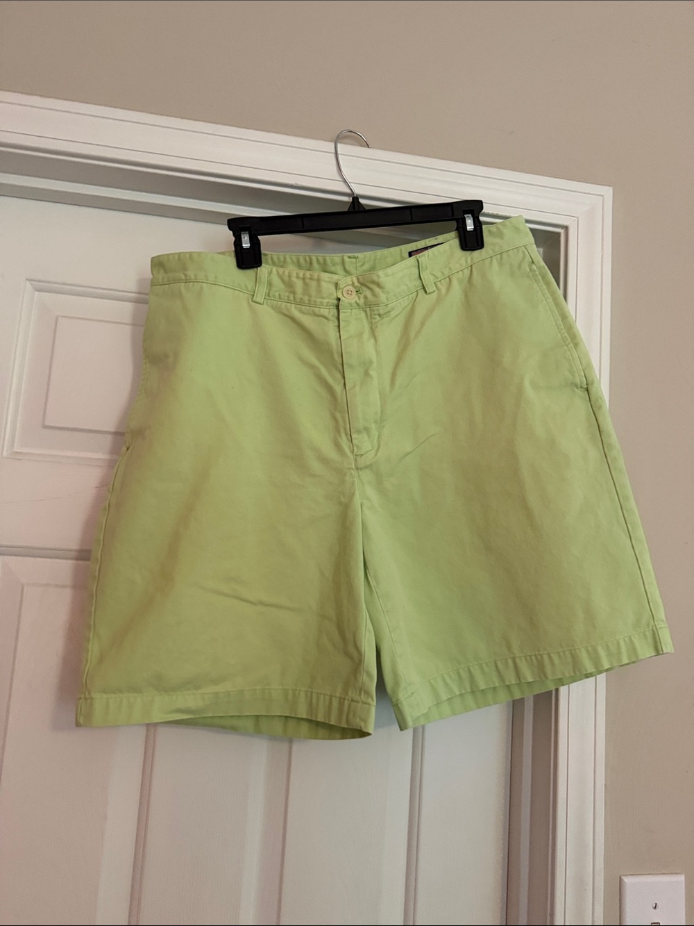 Vineyard Vines Light Green Cotton Flat-Front Shorts